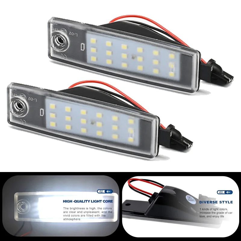 2 Шт. Светодиодные Фонари Номерного Знака Для Моделей Toyota- Harrier Hiace Kluger Highlander Land