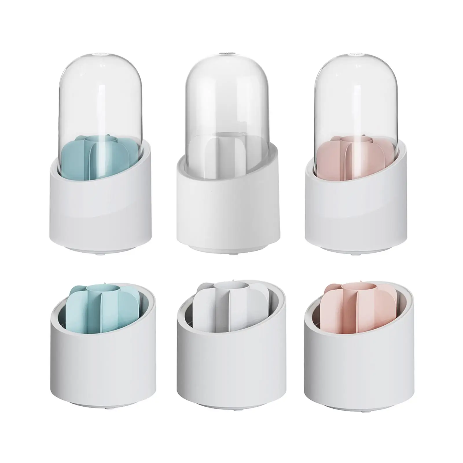

Simple Rotating Makeup Brush Holder 6 Sections Desk Organizer Comb Vanity Storage Box Decorations Pen Cup Countertop