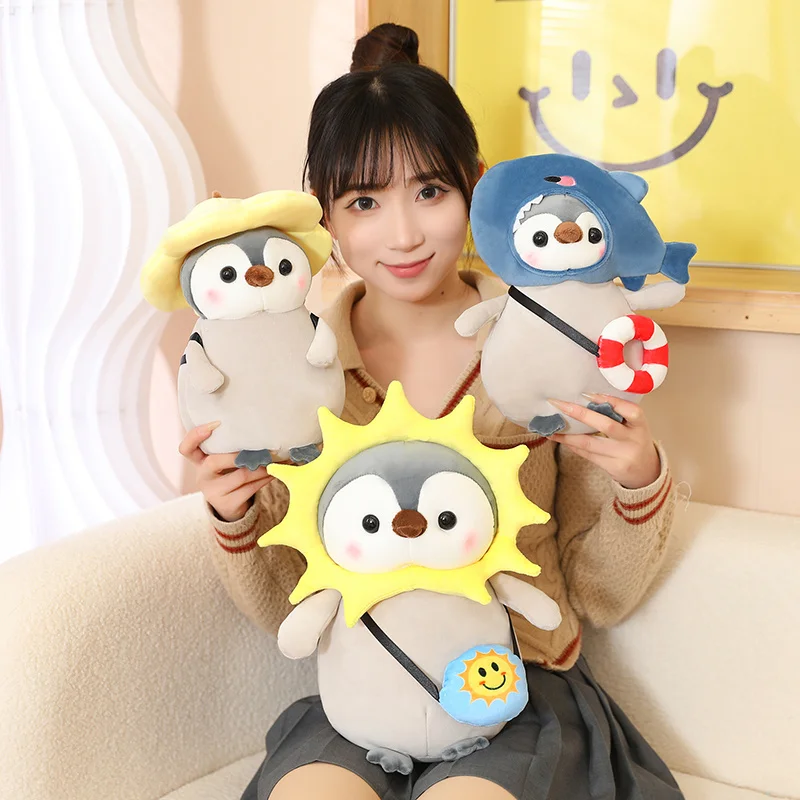 

1 шт., плюшевая подушка в виде пингвина, 25/35 см