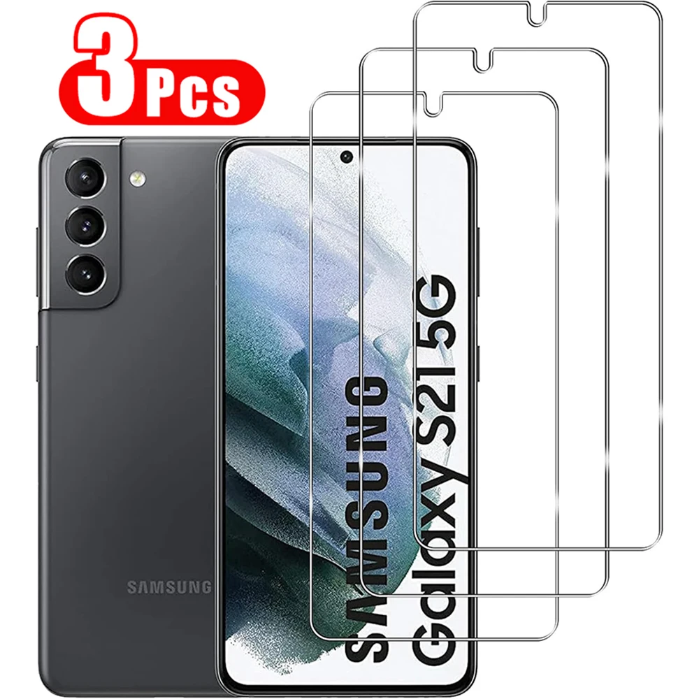 

3Pcs HD Fingerprint Unlock Tempered Glass For Samsung Galaxy S21 5G S23 S22 + Plus S20FE S21FE 5G Screen Protector Glass