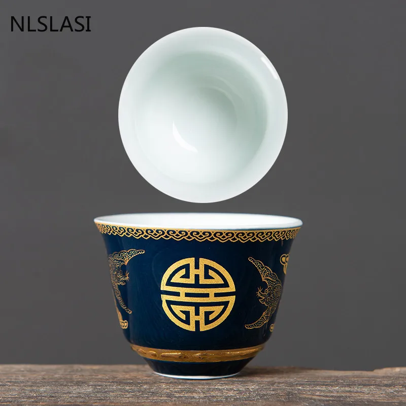 

4 шт. креативная роспись фарфоровая Ручная роспись чайная чашка чайный набор керамическая чайная чашка дорожный портативный чайный набор Б...