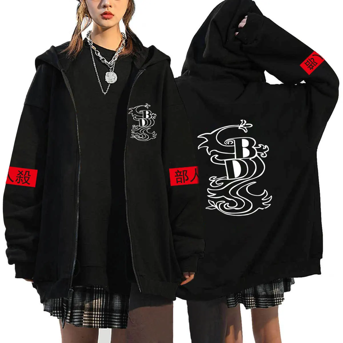 

Japanese Anime Tokyo Revengers Tokyo Avengers Zipper Sweater Street Fashion Fleece Couple Jacket Male