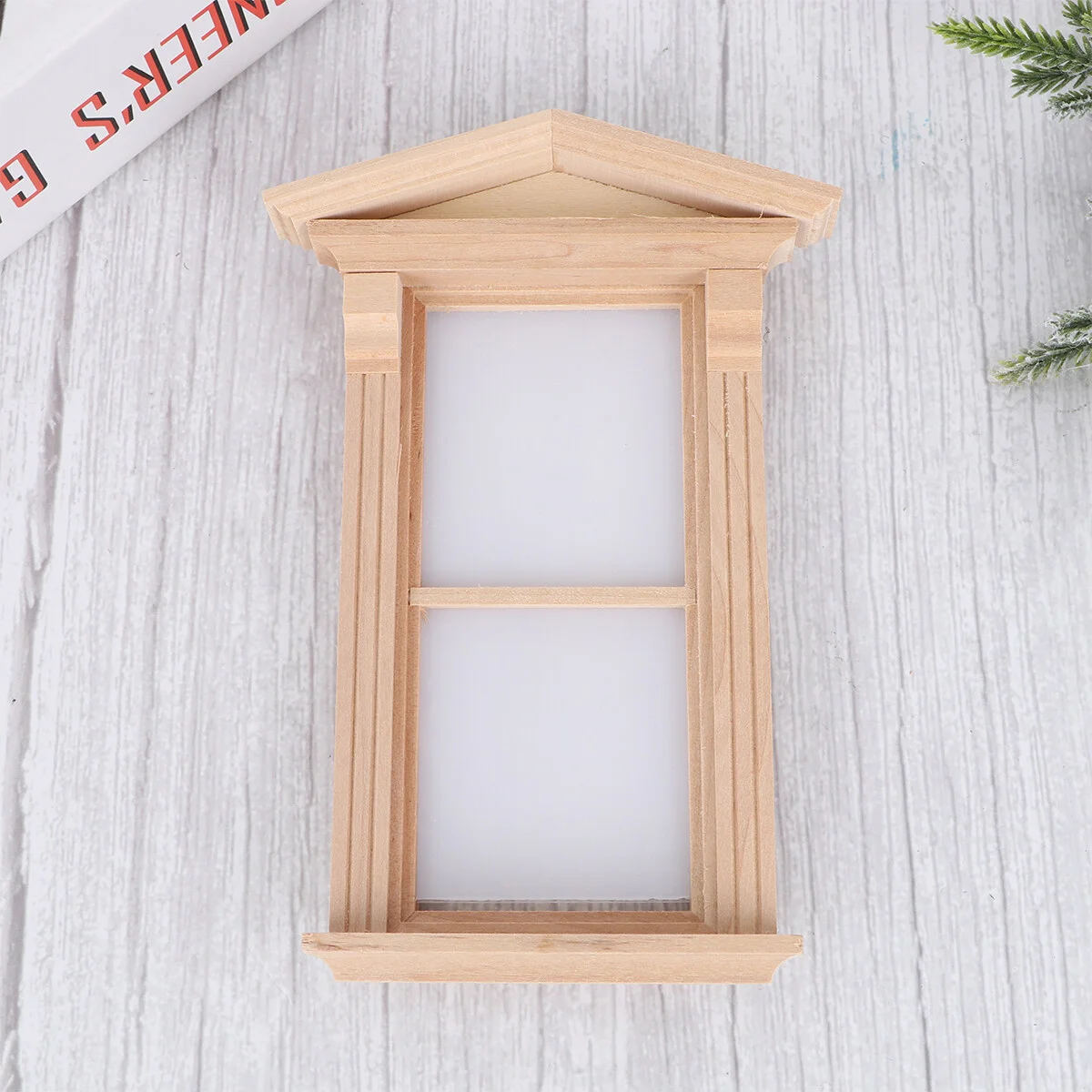 

Wooden Window Mini House Miniature Furniture DIY Props Playsets Toys European Style