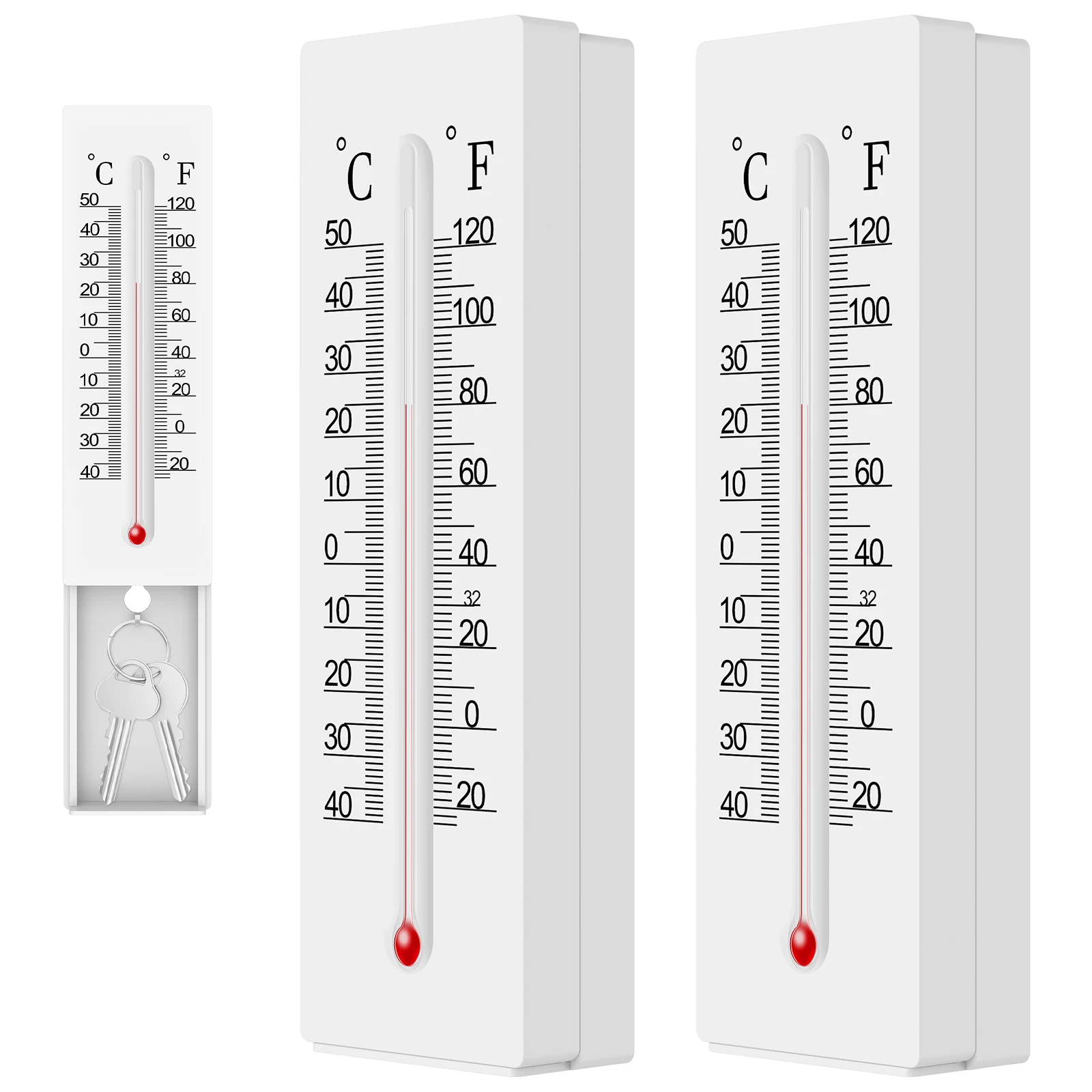 

2Pcs Outdoor Thermometer Hidden Compartment High Precision Humidity Temperature Meter Portable Hygrometer Secret Hidden Storage