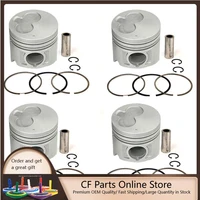 new 4 sets std piston kit with ring 13101 78201 fit for toyota 1dz engine 86mm