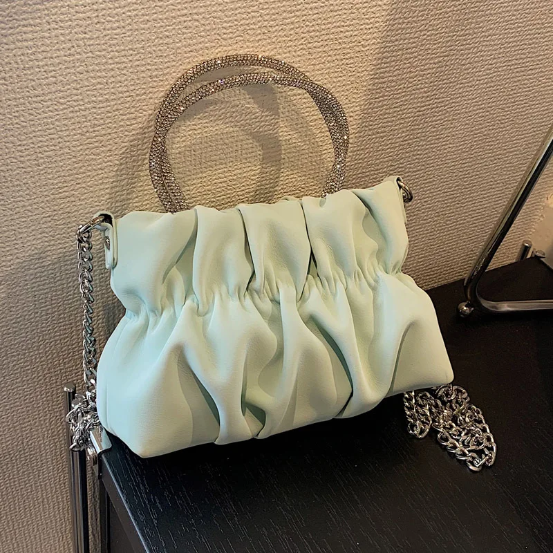 

Niche Design Bag Female 2023 New All-match Senior Sense Chain Crossbody Bag Simple Portable Fold Female Bag