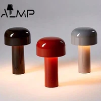 touch usb desk lamp portable mushroom table lamp rechargeable nordic night lights for bedroom decor nightstand light wireless