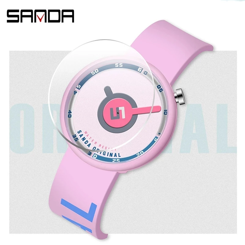 SANDA Quartz Watch New Slim Women Watch Luxury Brand Fashion Silicone Waterproof Quartz Watches Womens Relogio Feminino 1109