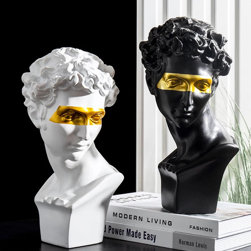 

Home Decoration Accessories David People Resin Statue Europe Abstract Modern Sculpture Statue Mythology Art Home Decor Ornaments