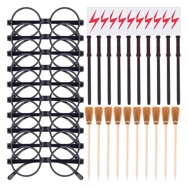 S Tattoo Stickers Broom And Glasses Wizard Party Favors Wizard Wands Theme Party Supplies