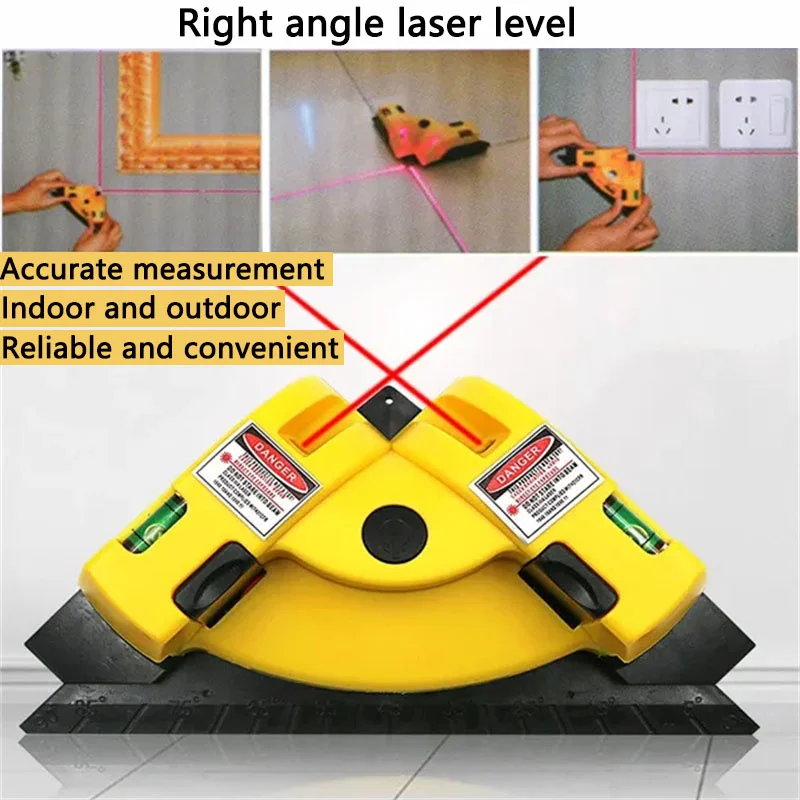 

Профессиональный лазерный уровень под прямым углом 90 градусов, многофункциональный инструмент для измерения с вертикальной и горизонтальной лазерной проекцией