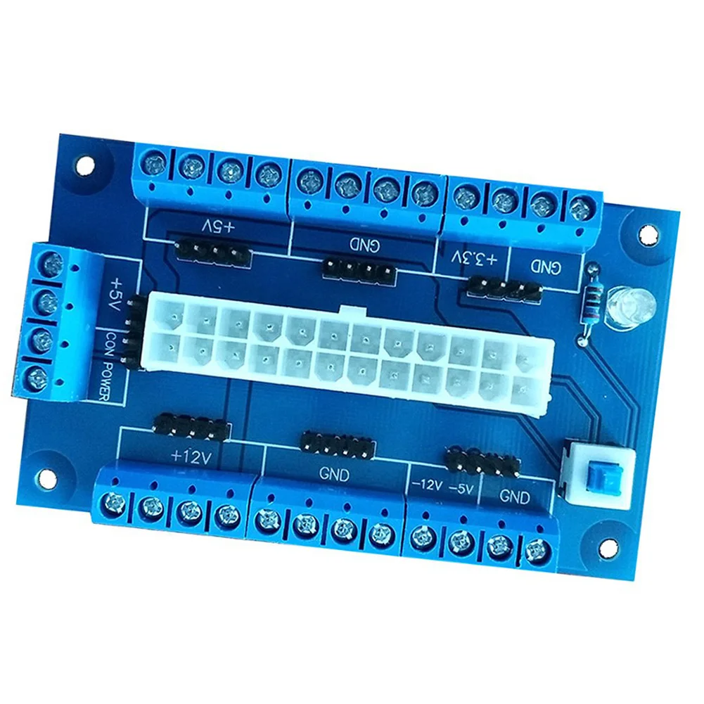 

24/20-pin PC ATX Lightweight Latching Button DIY Electronics-Salon Computer Adapter Power Supply Desktop Breakout Board Module