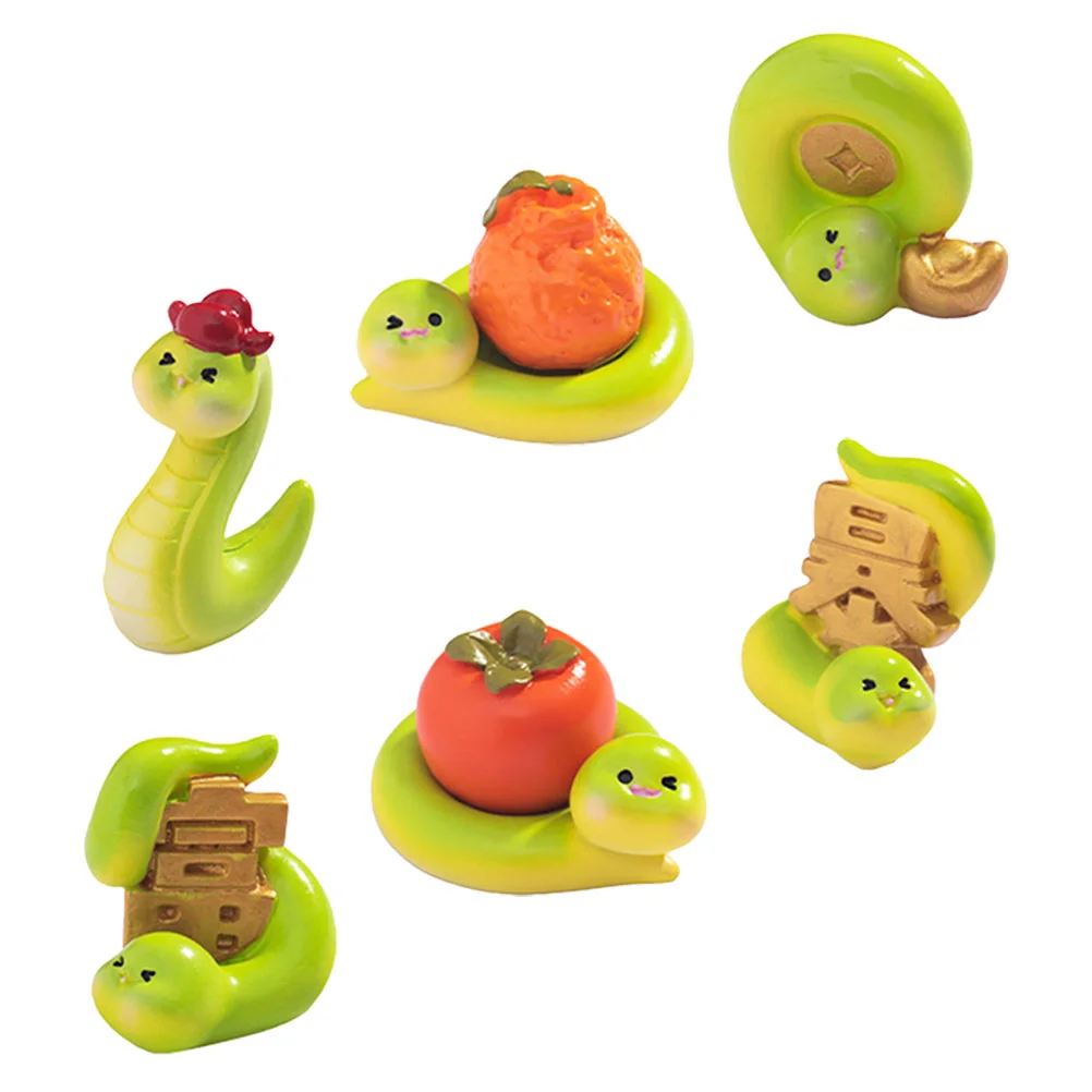 6 шт. микро пейзажная статуя из смолы украшения миниатюрные статуи на день