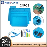 heat insulation mat soldering station esd phone computer repair mat magnetic heat resistant bga silicone repair maintenance pad