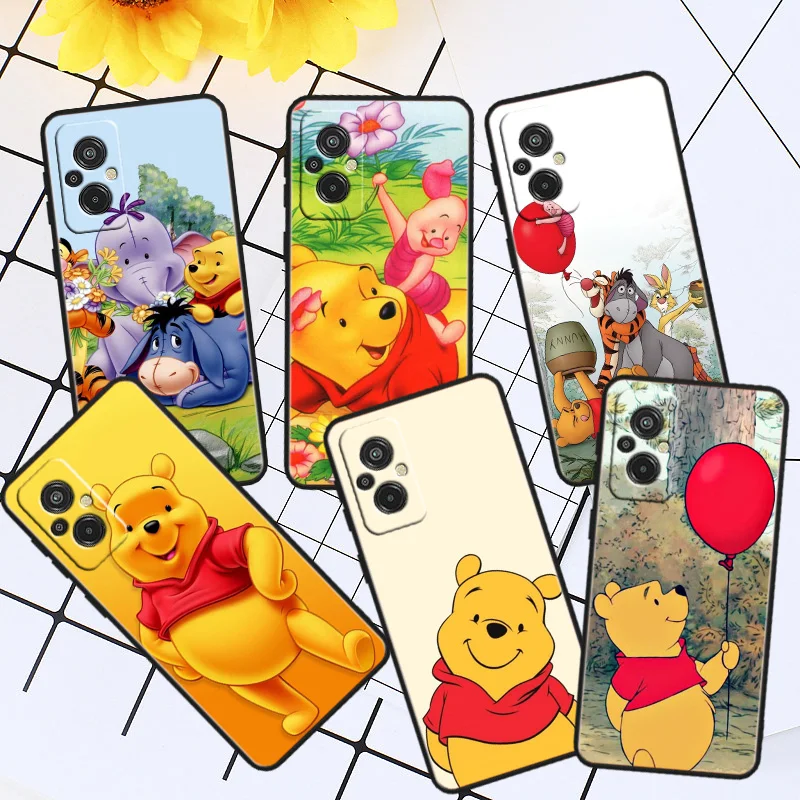 

Pooh Bear Cute Phone Case For Xiaomi Redmi A1 12C 11A 11 10C 10 9T 9AT 9A 10A 9C 9 8A 8A 7A 7 Plus Black Cover