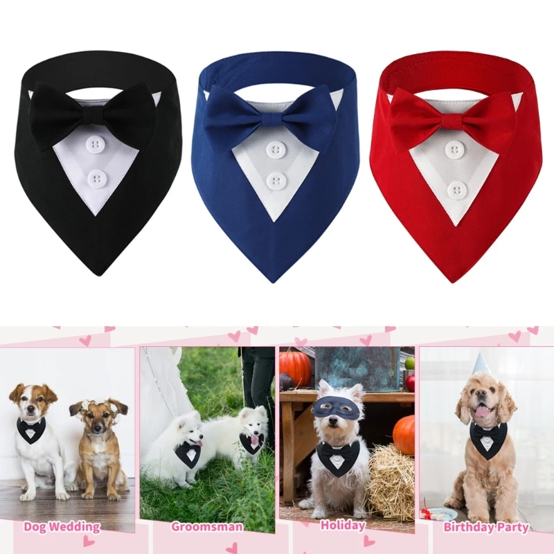 

Kitten Wedding Party Supplies Collar Bow-Tie Elegant Bandana for Dog Drop Shipping