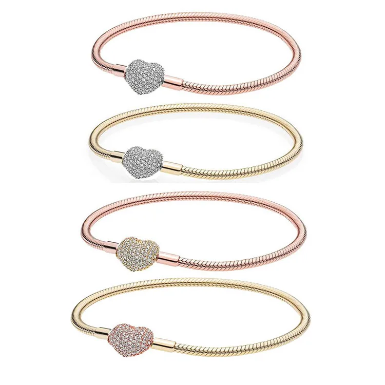 

Женский браслет из серебра 100% пробы, со сверкающими бриллиантами