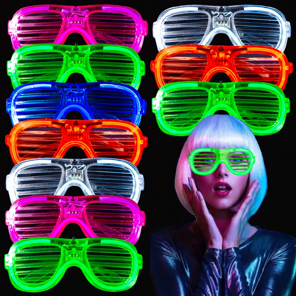 

Light For Favors Glasses Glow Adults Supplies Bulk Dark 5/10/25 In Colors 5 The Glow Glasses Pcs Up Kids Party Neon Party