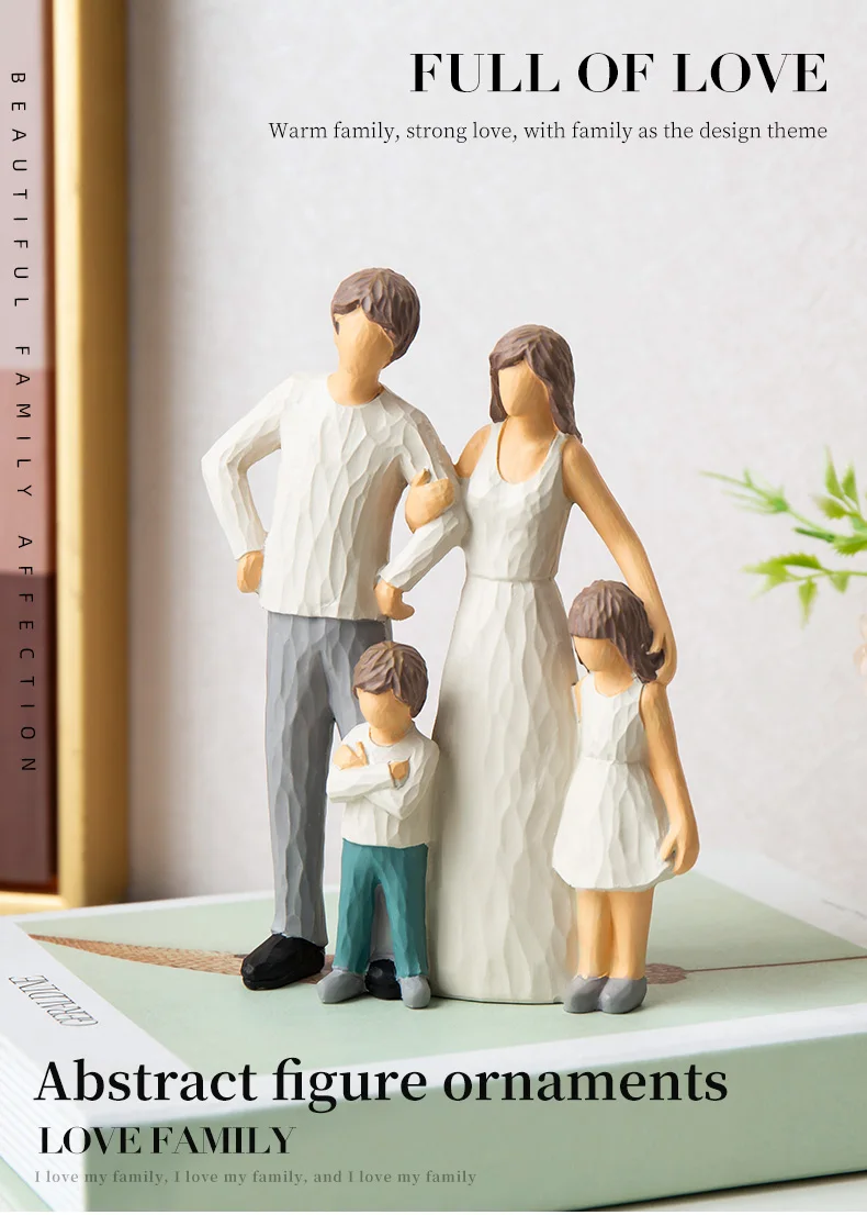 СЕМЕЙНАЯ СКУЛЬПТУРА статуя родителей из смолы ручной работы подарок для дочери