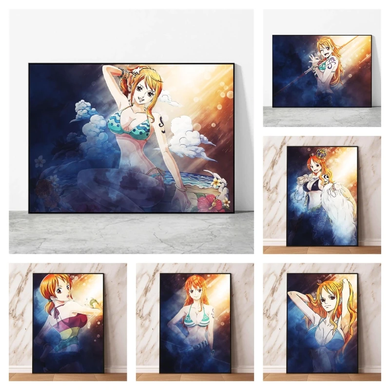 

Аниме One Piece Monkey D Luffy изображения персонажей Hd фотографии подходит для детской комнаты Новогодний Декор подарок
