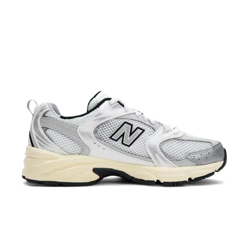 Фото Кроссовки New Balance NB530 унисекс, низкие, повседневные, для бега – серебристо-черные, с комфортной амортизацией и прочной конструкцией MR530TA №2