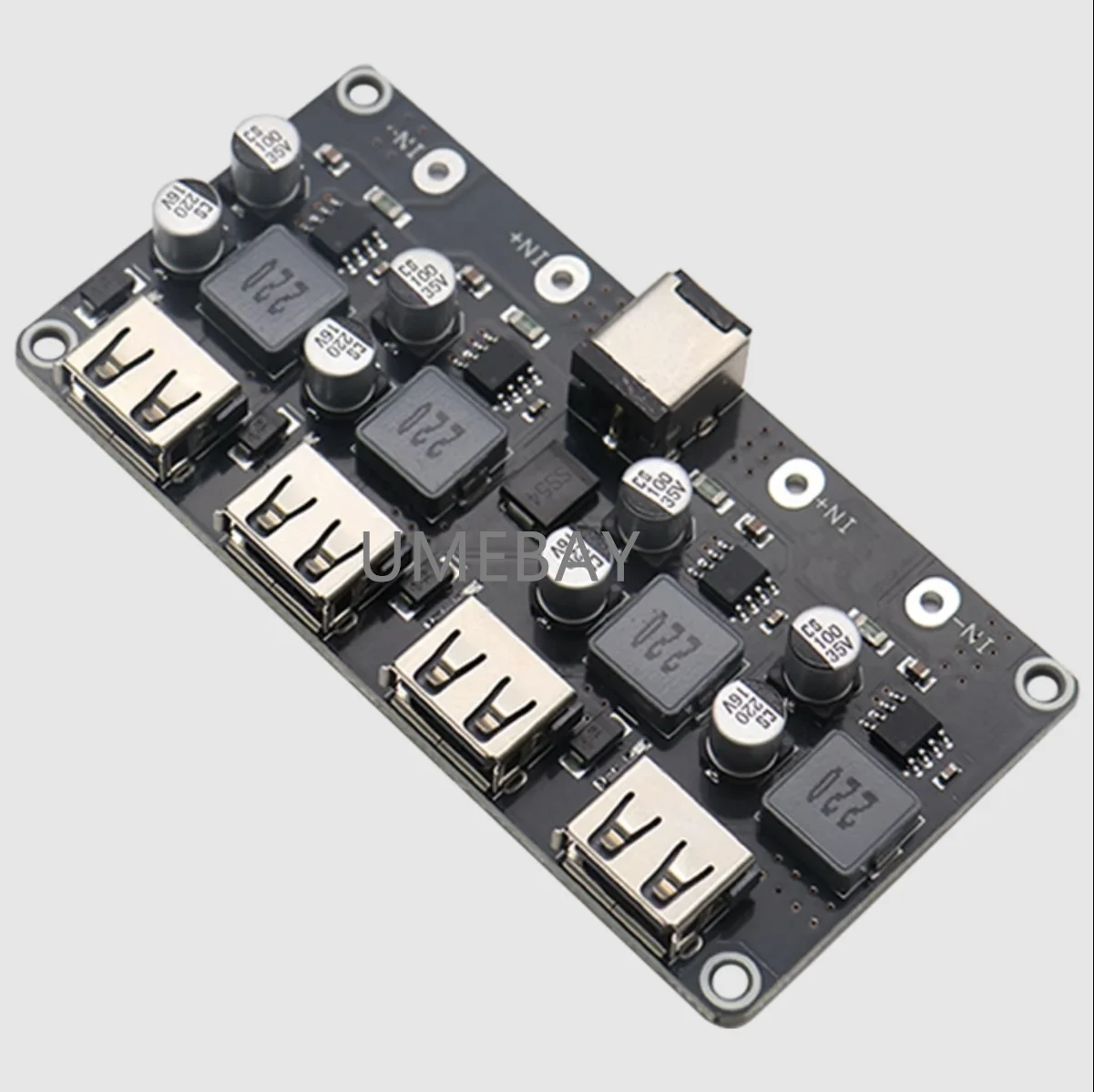 

5PCS 4-way fast charging module 12V24V to QC3.0 fast charging single USB mobile phone charging board supports Apple Huawei FCP