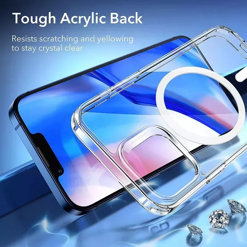 

New Arrival Universal For Magsafe Wireless Charging Case For iPhone 14 13 12 11 Pro Max Mini X Xs XR 7 8 Plus SE 2