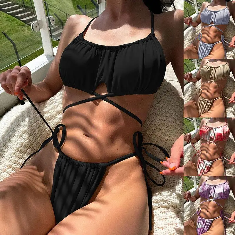 

Новинка 2023, бикини, Пляжное сексуальное бикини, Раздельный купальник, женское бикини из двух частей