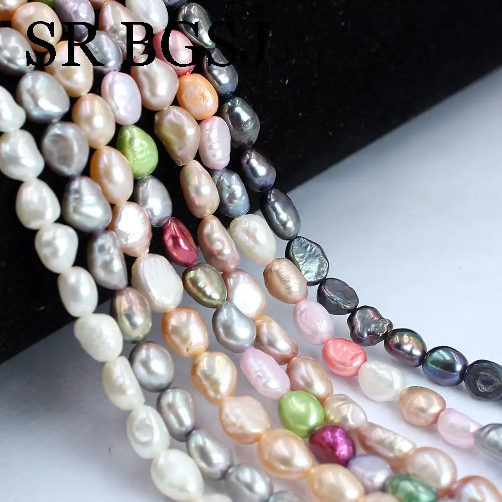 

5-6x7-8mm Natural Freshwater Pearl Beads High Quality Irregular Shape Punch Loose Beads for Jewelry Making DIY Necklace Bracelet