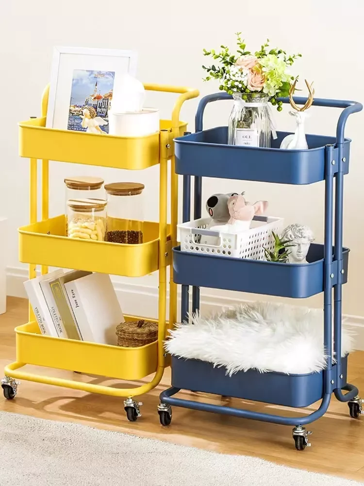 

Small cart shelf floor, multi-storey household mobile living room, bedroom, baby snacks, kitchen, multi-functional storage rack