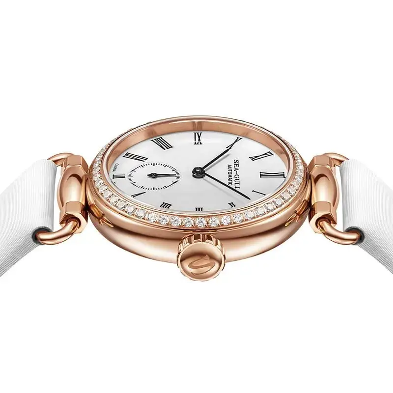 Seagull Women Watches 2022 Simple Roman Calendar Women's Mechanical Watch Fashion Leather Belt Ladies Clock 813.11.6065L enlarge
