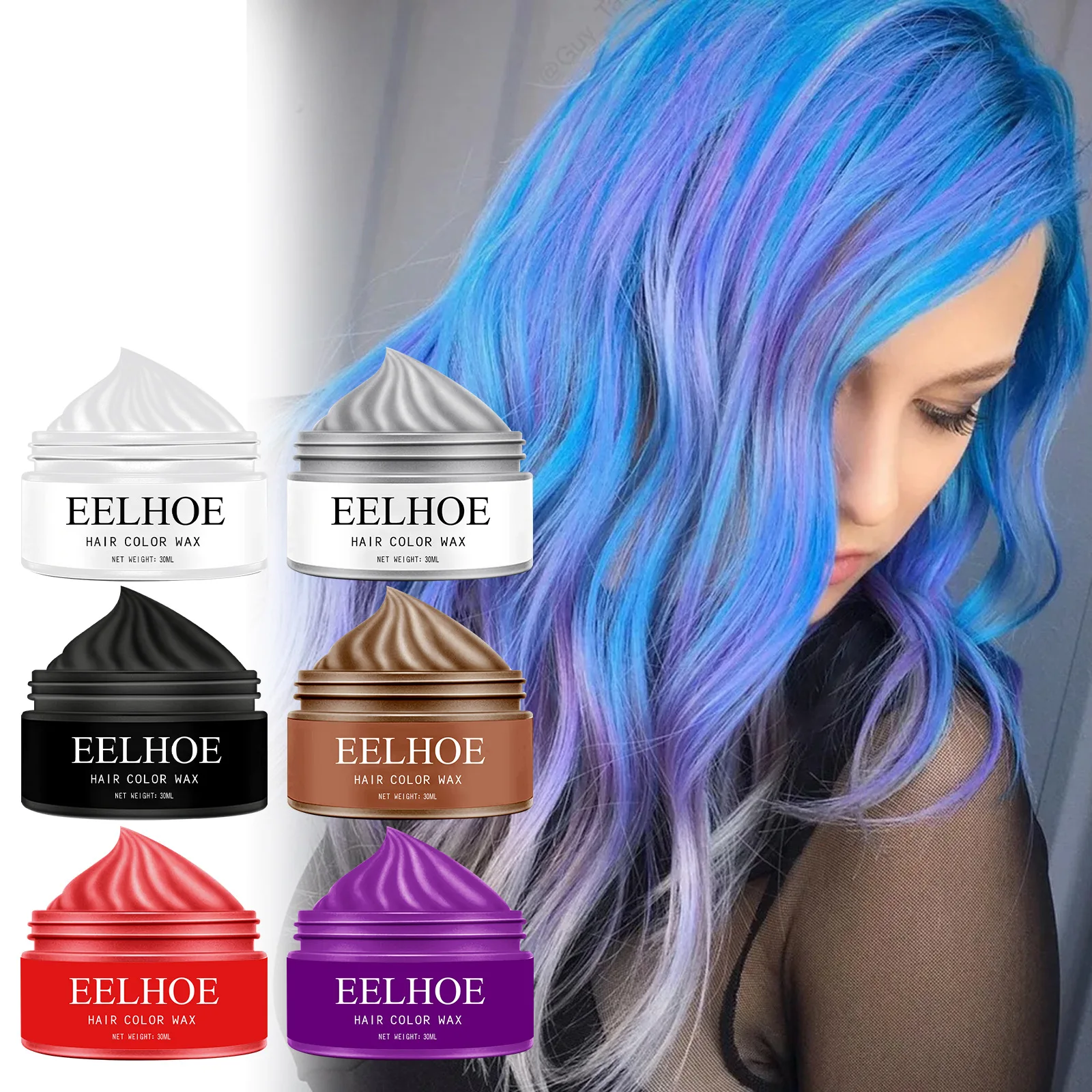 S Fashion Temporary Color Dye Mud Salon Hair Wax Cream Styling Modeling Pomade Sliver Grandma Green Hair Dye Easy To Use