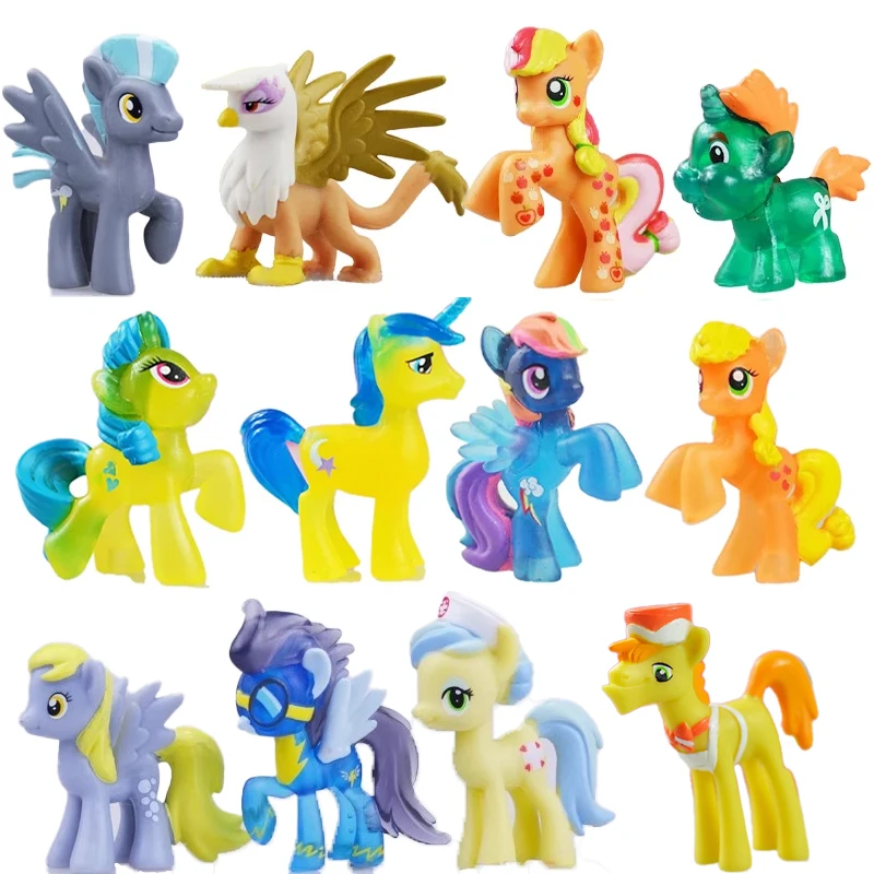 Фото Оригинальные мини-дерпи-колы Hasbro My Little Pony, цветные или прозрачные ножницы Griffon и улитки Mr Cake, ночник, настольная игрушка №1