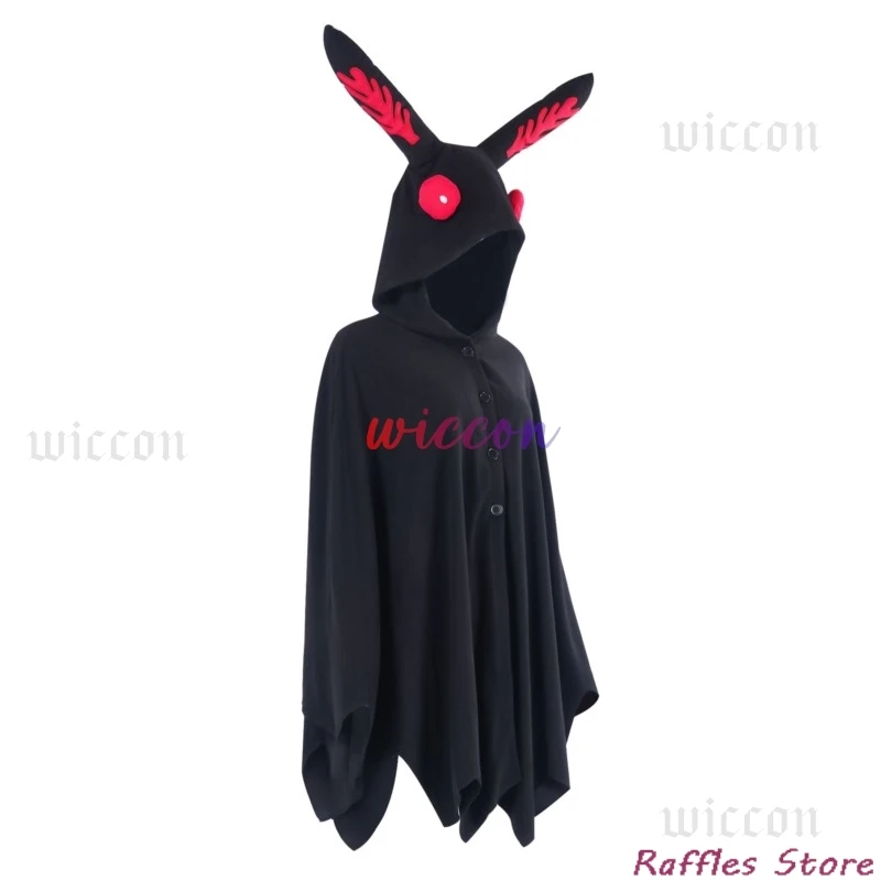 Черный плащ-мотылек карнавальный костюм плащ с капюшоном аниме черная ужасная