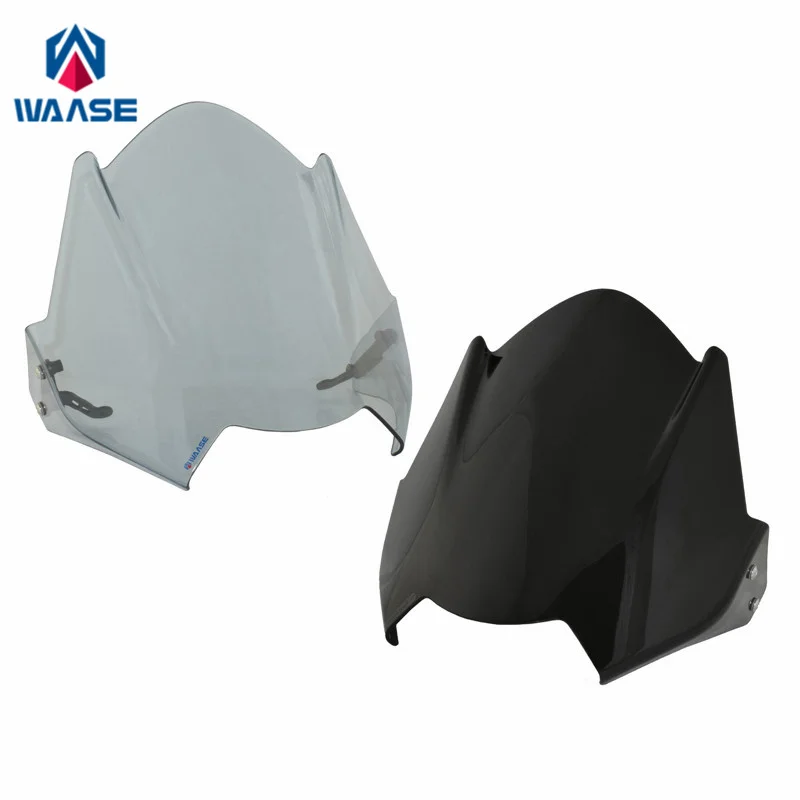

waase For Triumph Street Triple 765 R/S/RS 2017-2019 Windscreen Windshield Wind Deflector Shield Screen Visor Glass with Bracket