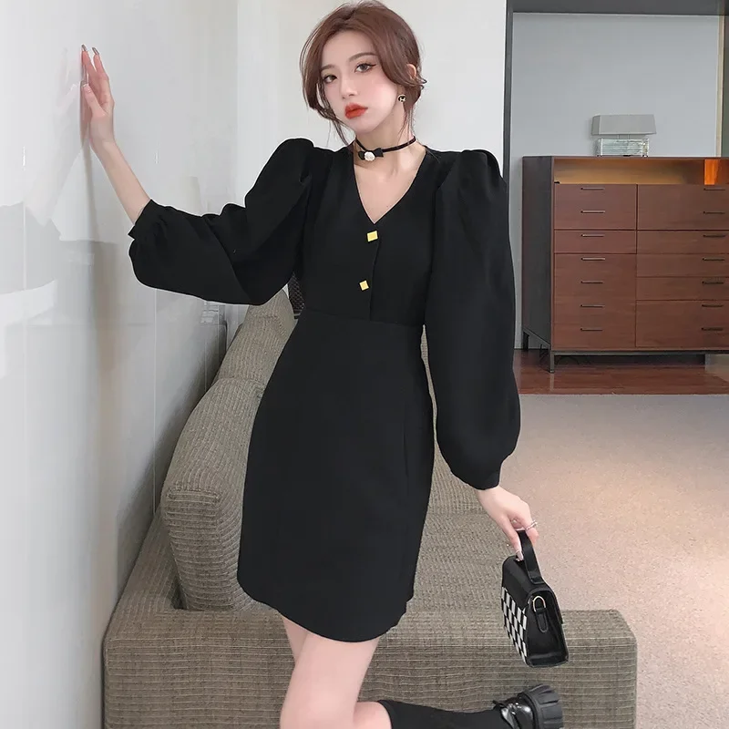 Женский осенний костюм с пышными рукавами топ + утягивающая юбка-трапеция