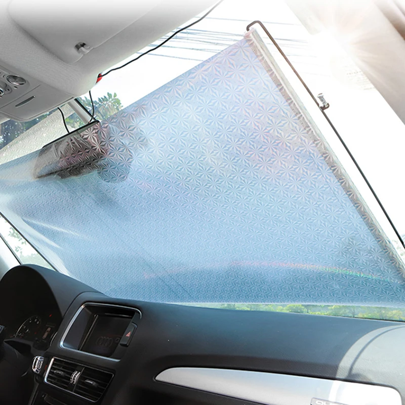 

Universal Car Retractable Sunshade Cover Folding Sun Visor Sheet UV-protective Auto Interior Windshield Protection Accessories