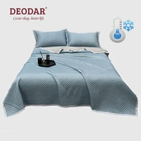deodar summer cool feeling ice silk thin quilt double sided design skin friendly breathable washable air conditioning blanket