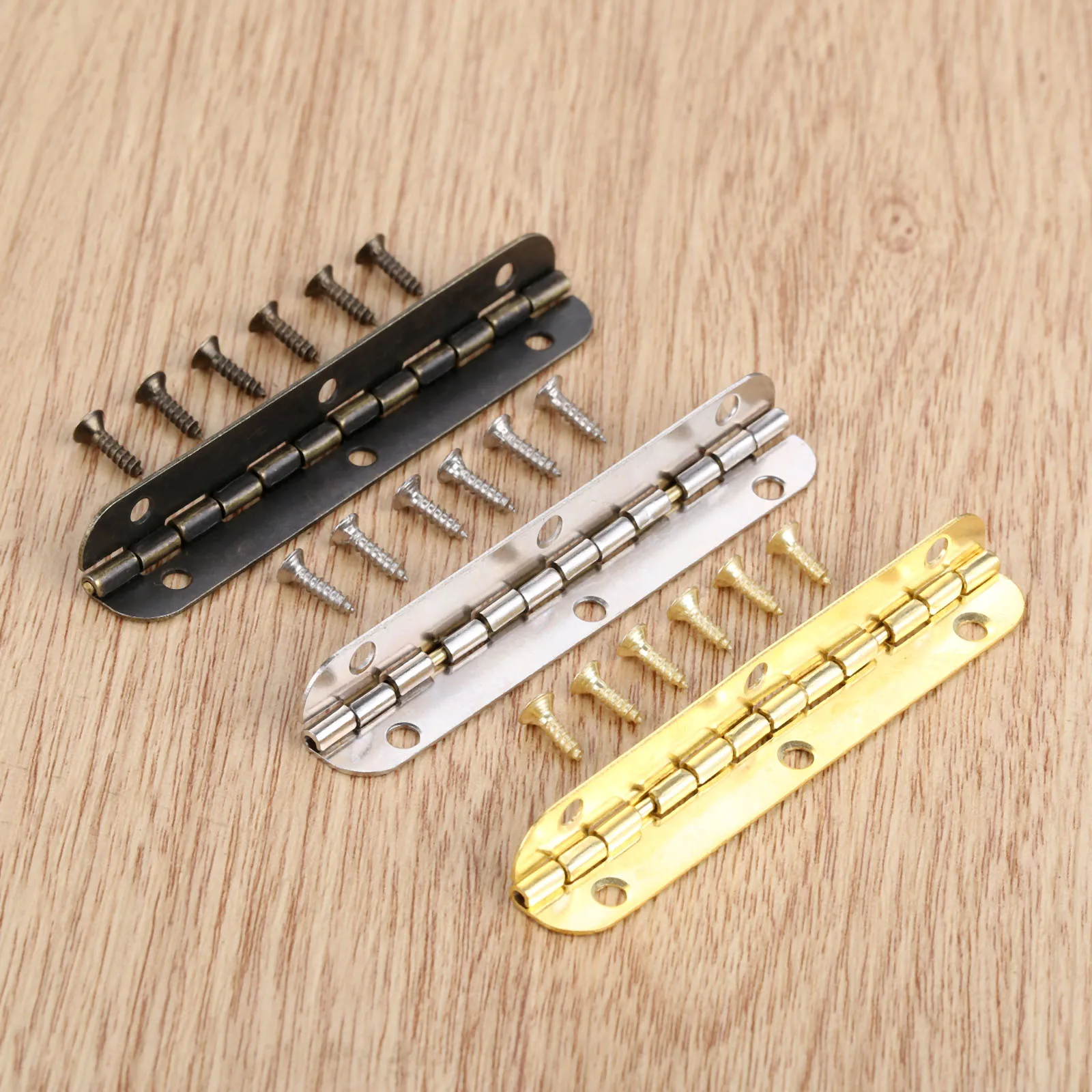 

4Pcs 65*15mm Gold Cabinet Hinges Furniture Hardware Jewelry Chest Gift Wine Music Box Wood Dollhouse Door Window Hinge