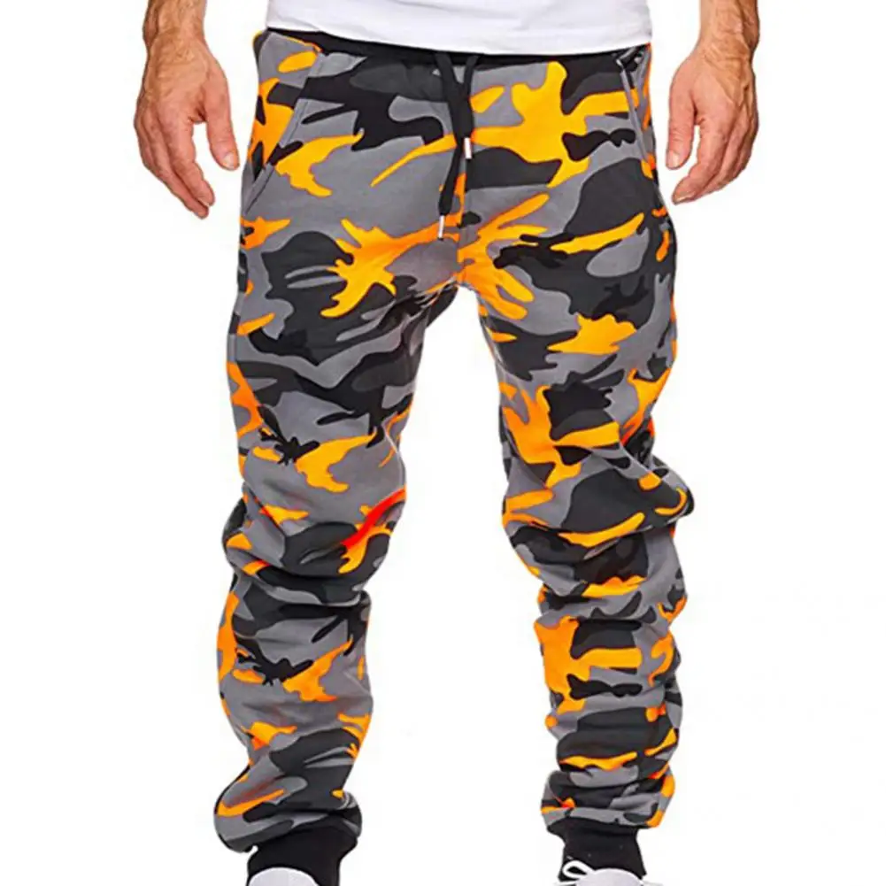 

Trousers Streetwear Pants Anti-shrink Camouflage Jogger Trousers Stylish Elastic Waist Cargo Pants for Outdoor