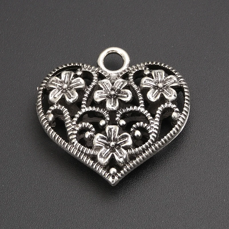 

5 шт., подвеска в виде сердца, 35 х34 мм