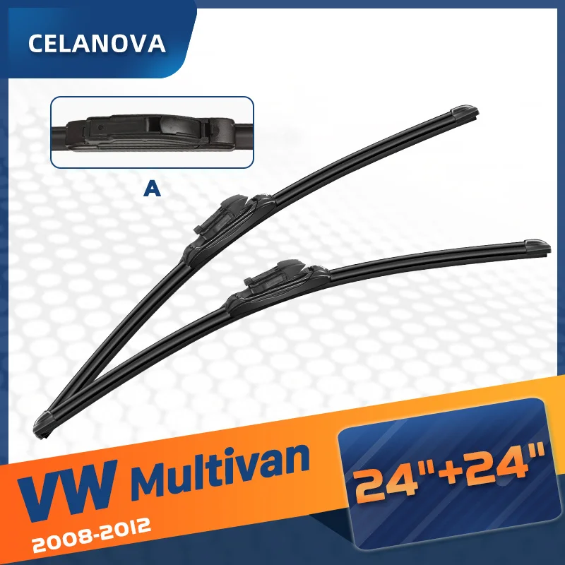 

Щетка стеклоочистителя для Volkswagen Multivan 2008-2012 24 дюйма + 24 дюйма, бескаркасные резиновые стеклоочистители