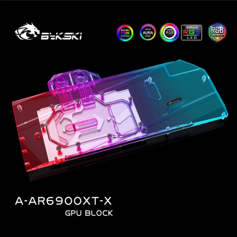 Фото Водоблок Bykski A-AR6900XT-X для видеокарты ASRock AMD Radeon RX 6800 / 6900 XT Taichi X / Phantom Gaming D 16G OC / радиатора №1