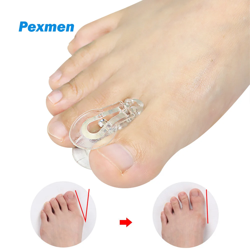 

Pexmen 2Pcs Gel Toe Separator Hammer Toe Corrector Toe Spacers for Preventing Rubbing Relieve Pressure Toe Protectors