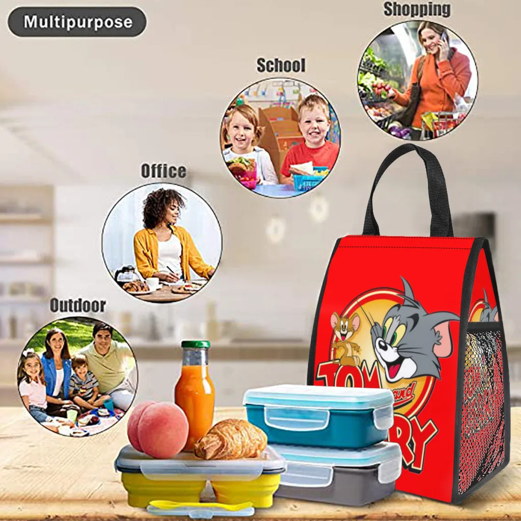 Сумка для обеда Tom Baby Jerry школы водонепроницаемая термохолодильник пикника