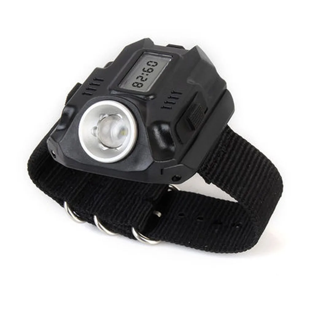 

XPE LED 1000LM Display Rechargeable Wrist Watch Flashlight Torch Waterproof