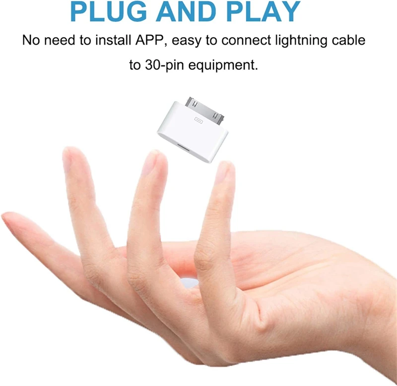 Фото Адаптер USB-C на 30-контактный разъем Type-C (8-контактный на 30-контактный) для зарядки и синхронизации iPhone 4/4S, iPad 2/3, iPod Touch. Кабель для зарядки. №2