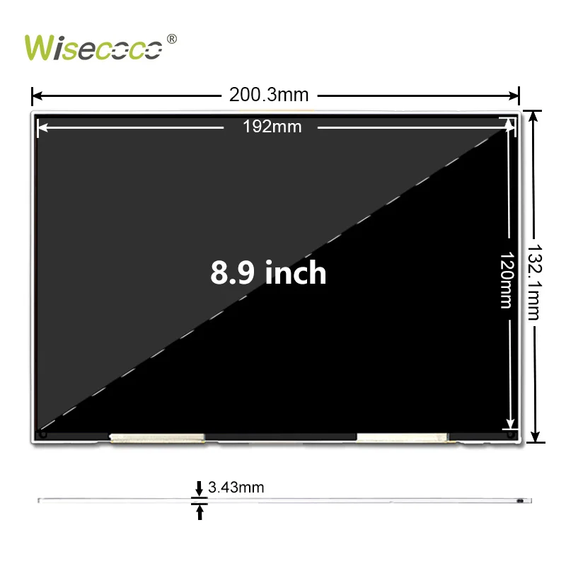 Wisecoco 8 9-дюймовый 2k IPS ЖК-дисплей Емкостная сенсорная панель 2560x1600 TFT 16:10 Экран