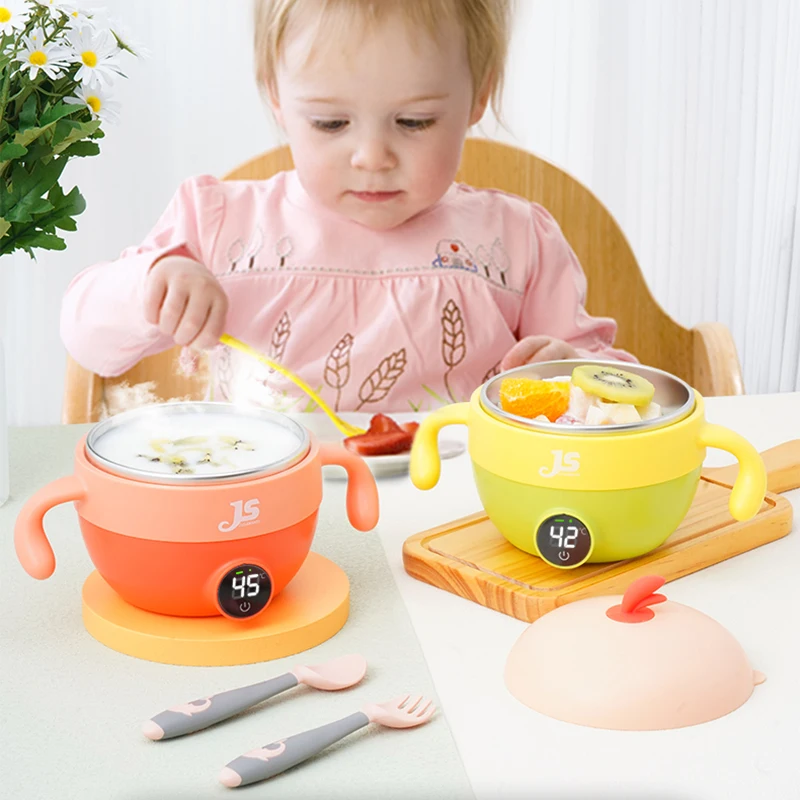 Constant Temperature Feeding Bowls Safe Food Grade PP Material Baby Thermostatic Bowl Children Food Supplement Heating Bowl
