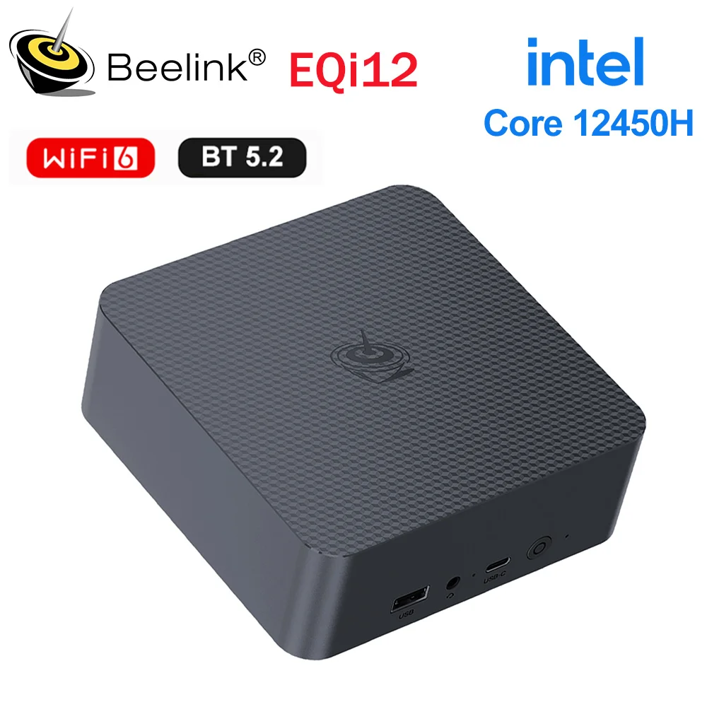 Фото Beelink EQi12 Intel Core i3/i5/процессоры 1220P 12450H 12650H 16G 32G RAM 500G 1T SSD WiFi6 Настольный компьютер VS SEi12 SER5 №2